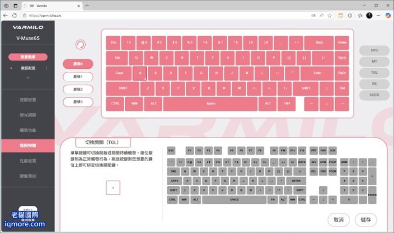 Keyboard Toggle Wheel 磁軸鍵盤:TGL (Toggle Key) 功能介紹 (類比鍵盤),開啟後連續送出按鍵 - 老貓國際有限公司 Iqmore ...